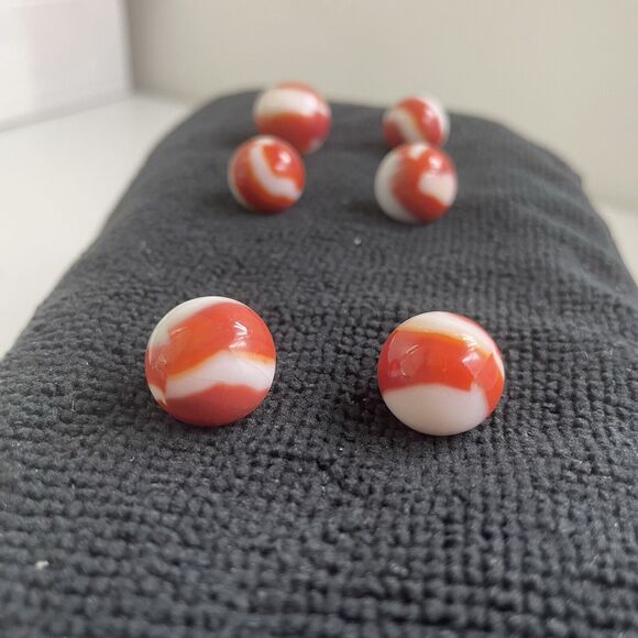 Vintage Marble King Eight Rainbow Red White Based Marbles Bundle - Picture 3 of 8